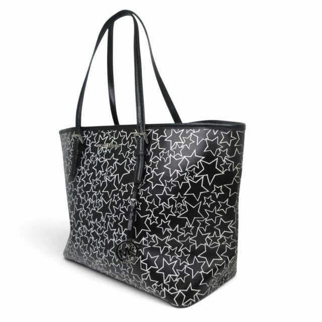 マイケルコース MICHAEL KORS 美品 トートバッグ スター柄 ブラック