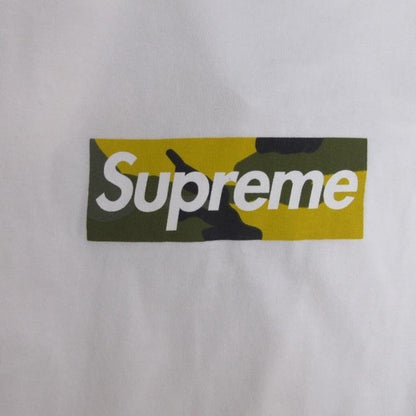 シュプリーム SUPREME ボックスロゴT カモフラ柄 白
