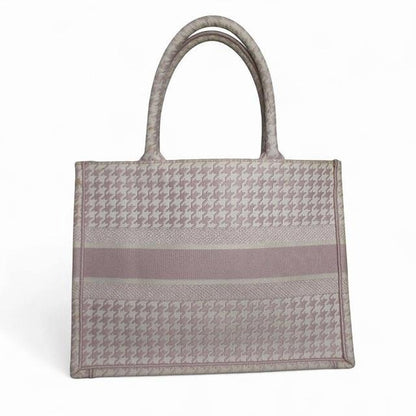 クリスチャンディオール Christian Dior ブックトートミディアム トートバッグ 千鳥格子柄