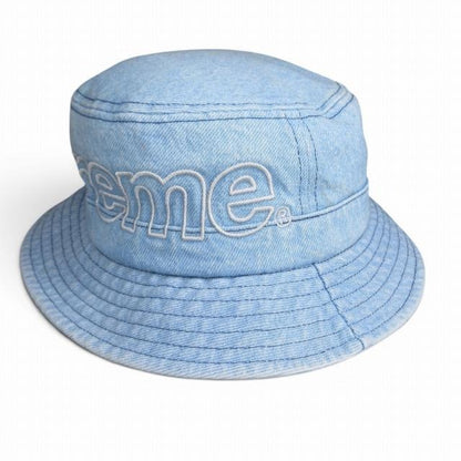 シュプリーム SUPREME 2023SS Outline Crusher デニム ハット 帽子 ライトブルー S/M