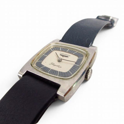 ロンジン LONGINES 稼働 70'S フラッグシップ 手巻き 腕時計 ネイビー系