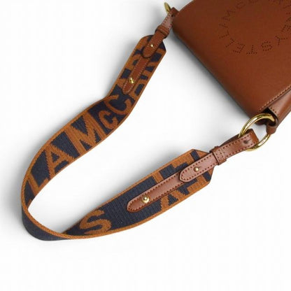 ステラマッカートニー STELLA McCARTNEY 美品 マーリー ロゴバッグ Marlee Logo Bag ショルダーバッグ シナモン