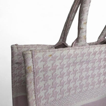 クリスチャンディオール Christian Dior ブックトートミディアム トートバッグ 千鳥格子柄