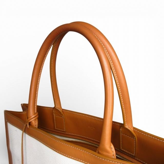 セリーヌ CELINE 美品 バーティカルカバ ラージ キャンバス レザー