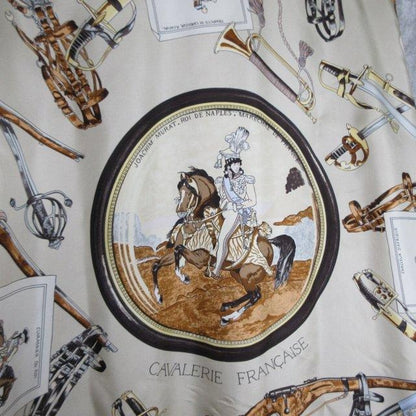 エルメス HERMES 美品 マルジェラ期 フランス騎兵柄 シルクシャツ ブラウス